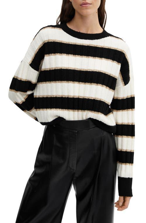 MANGO Metallic Stripe Sweater Product Image