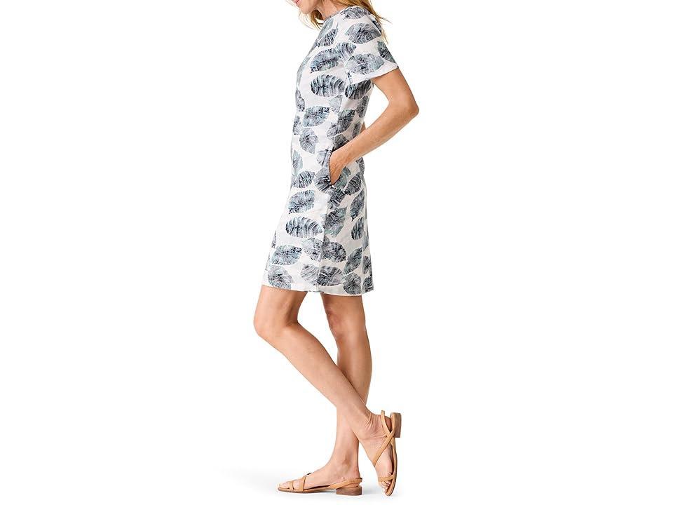 NIC+ZOE Falling Palms T-Shirt Dress (Grey Multi) Women's Dress Product Image