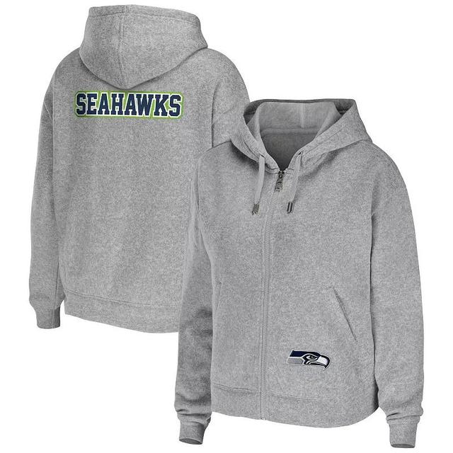 Womens WEAR by Erin Andrews Heather Gray Seattle Seahawks Plus Size Full-Zip Hoodie Product Image