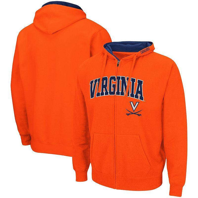 Colosseum Mens Virginia Cavaliers Arch & Logo 3.0 Full-Zip Hoodie Product Image