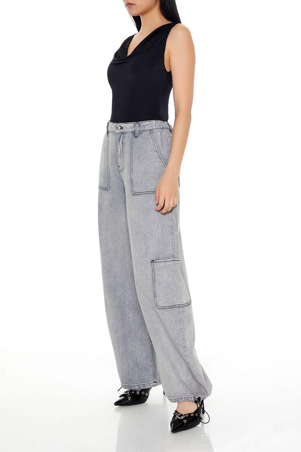 Toggle Drawstring Cargo Jeans | Forever 21 Product Image