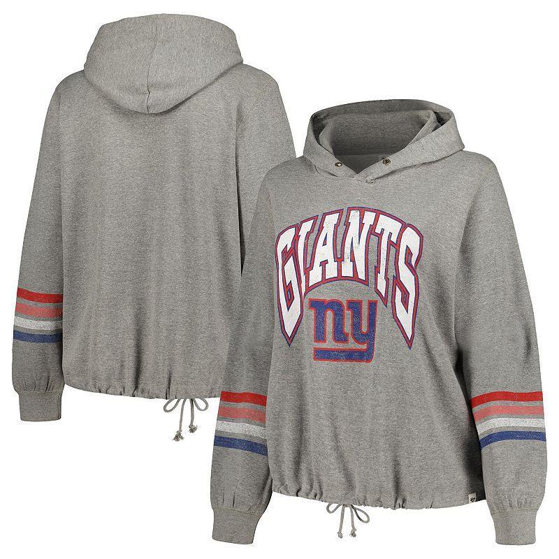 Womens 47 Heather Gray New York Giants Plus Size Upland Bennett Pullover Hoodie Product Image