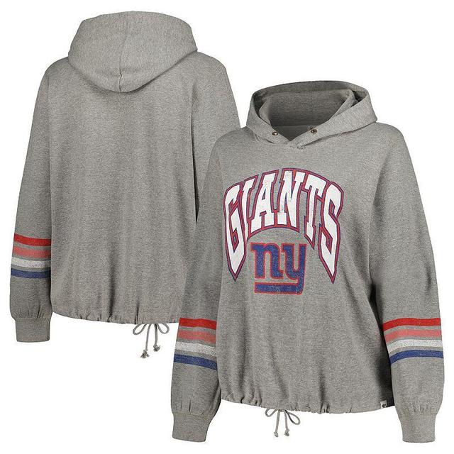 Womens 47 Brand Heather Gray Distressed New York Giants Plus Size Upland Bennett Pullover Hoodie Product Image