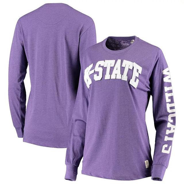 Womens Pressbox Kansas State Wildcats Two-Hit Canyon Long Sleeve T-Shirt Product Image