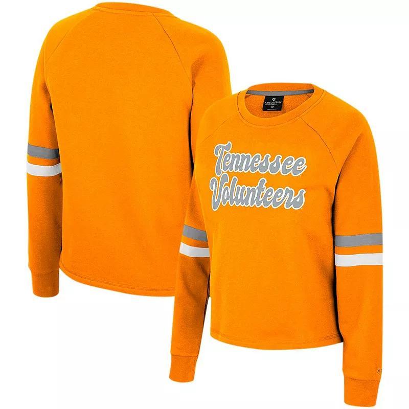 Womens Colosseum Tennessee Tennessee Volunteers Talent Competition Raglan Pullover Sweatshirt Product Image