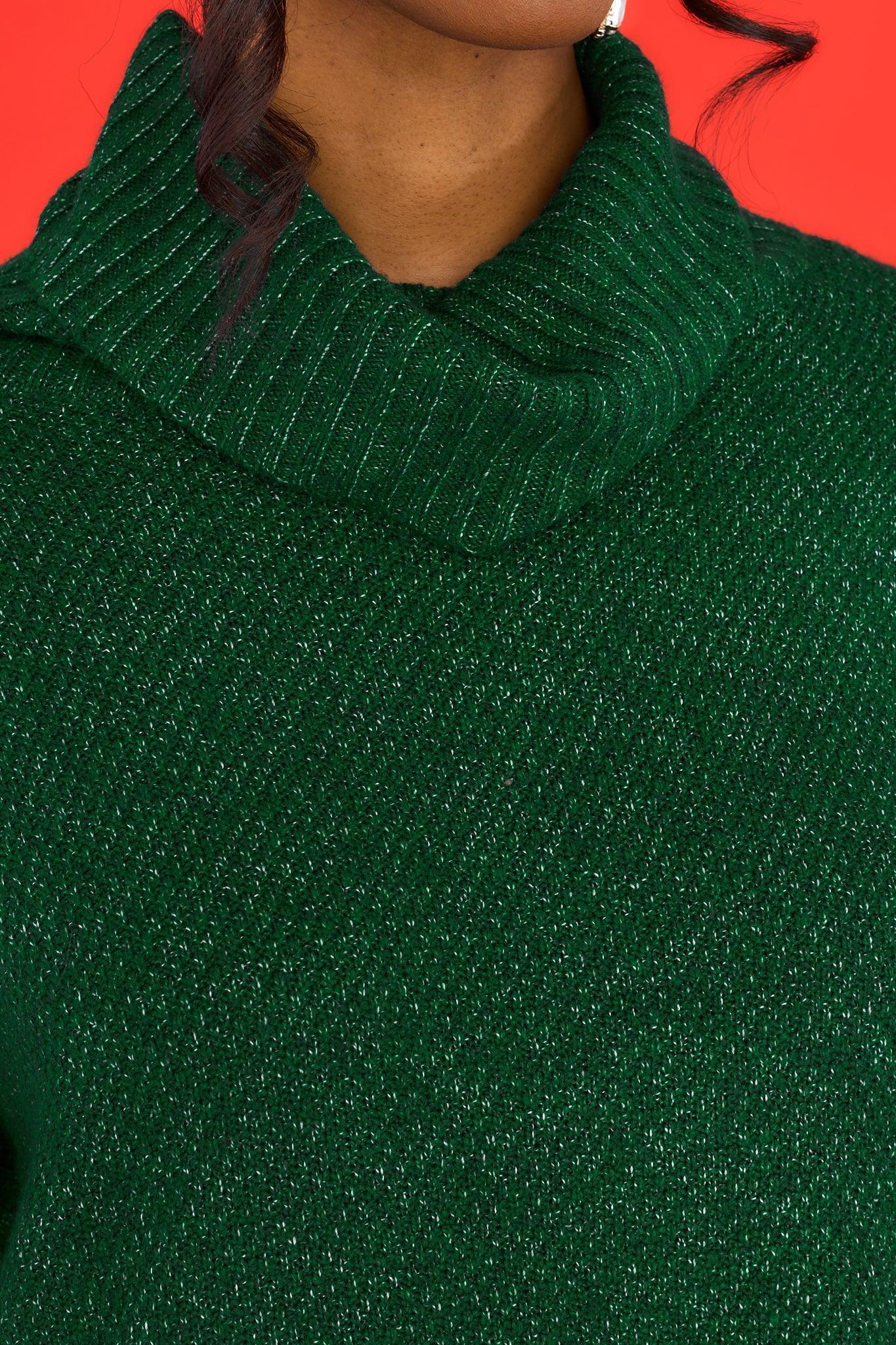 Living Right Hunter Green Sweater Product Image