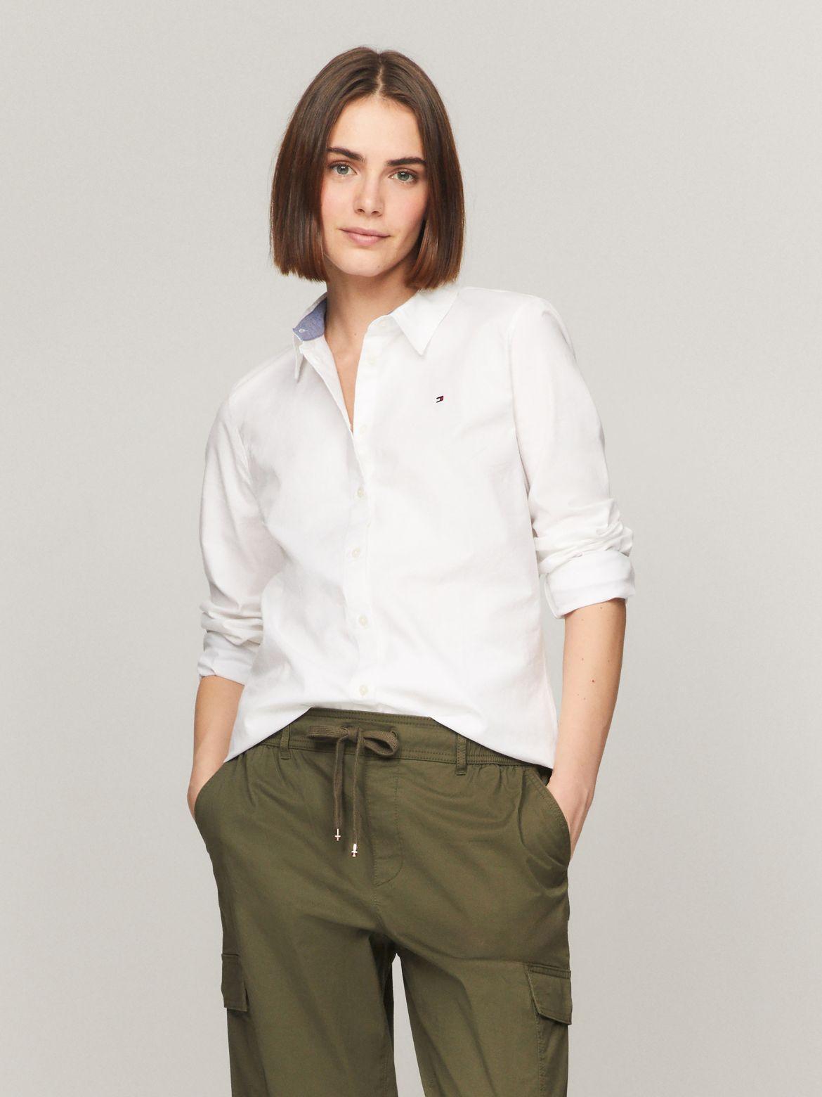 Tommy Hilfiger Women's Regular Fit Stretch Oxford Shirt Product Image