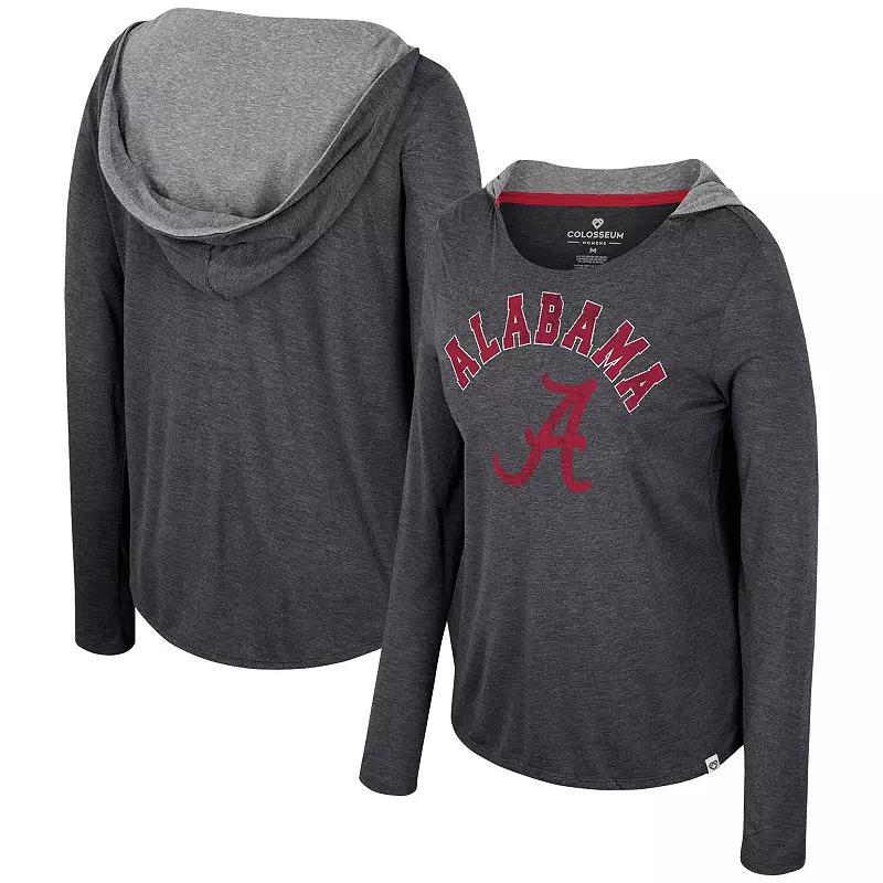 Colosseum Womens Alabama Tide Distressed Heather Long Sleeve Hoodie T-shirt Product Image