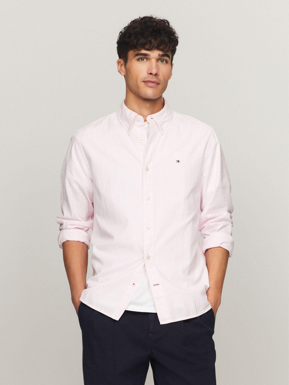 Tommy Hilfiger Men's Regular Fit Gingham Poplin Shirt Product Image