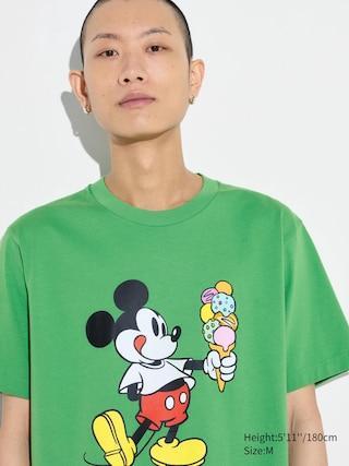 Mens Mickey Stands Ut (Short-Sleeve Graphic T-Shirt) Green Large UNIQLO US Product Image