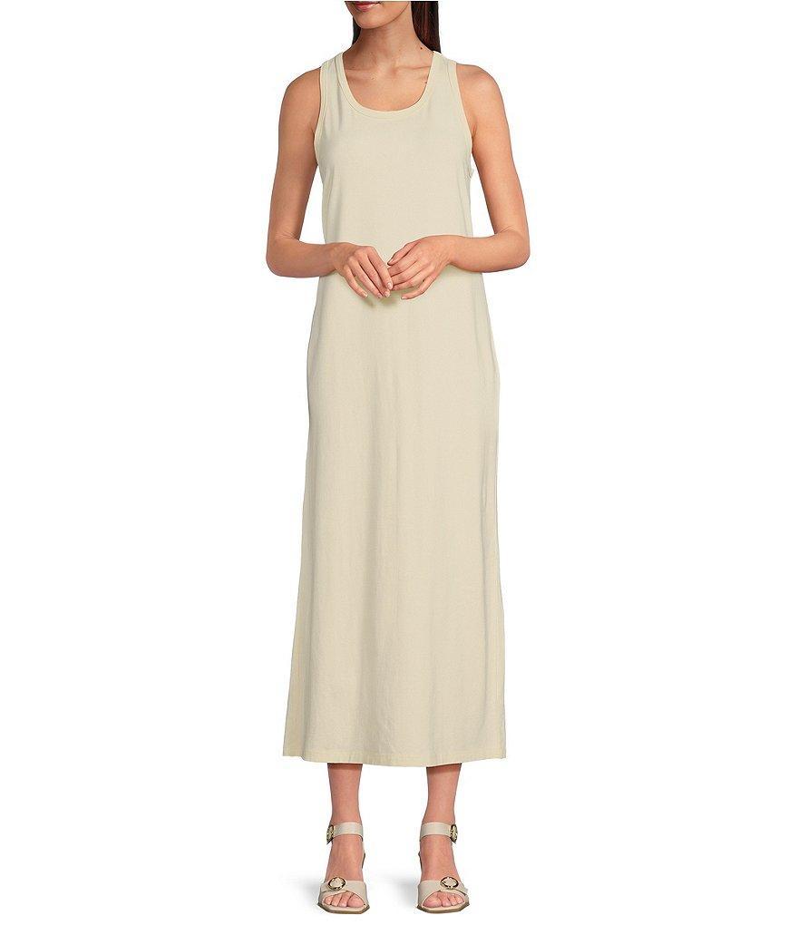 Alex Marie Mariana Knit Jersey Scoop Neck Sleeveless Midi Shift Dress Product Image