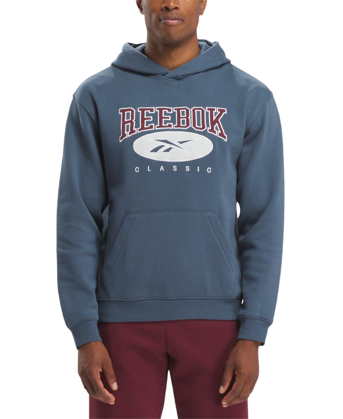 Reebok Mens Archive Essentials Regular-Fit Embroidered Logo Fleece Hoodie Product Image