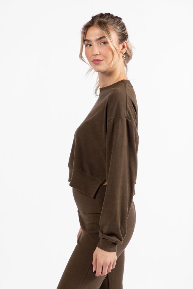 In A Dream Brown Super Soft Pullover FINAL SALE Product Image