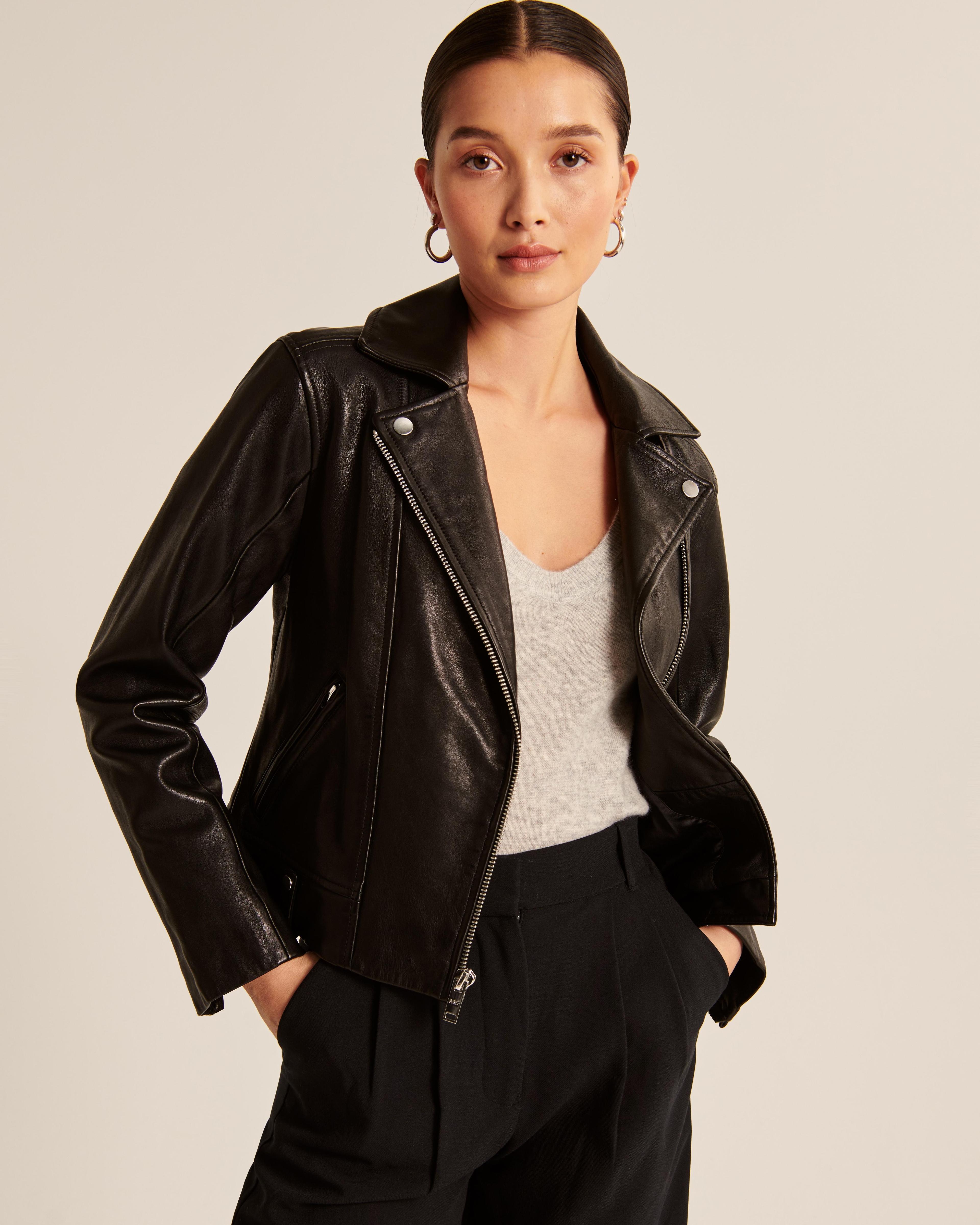 Genuine Leather Moto Jacket Product Image