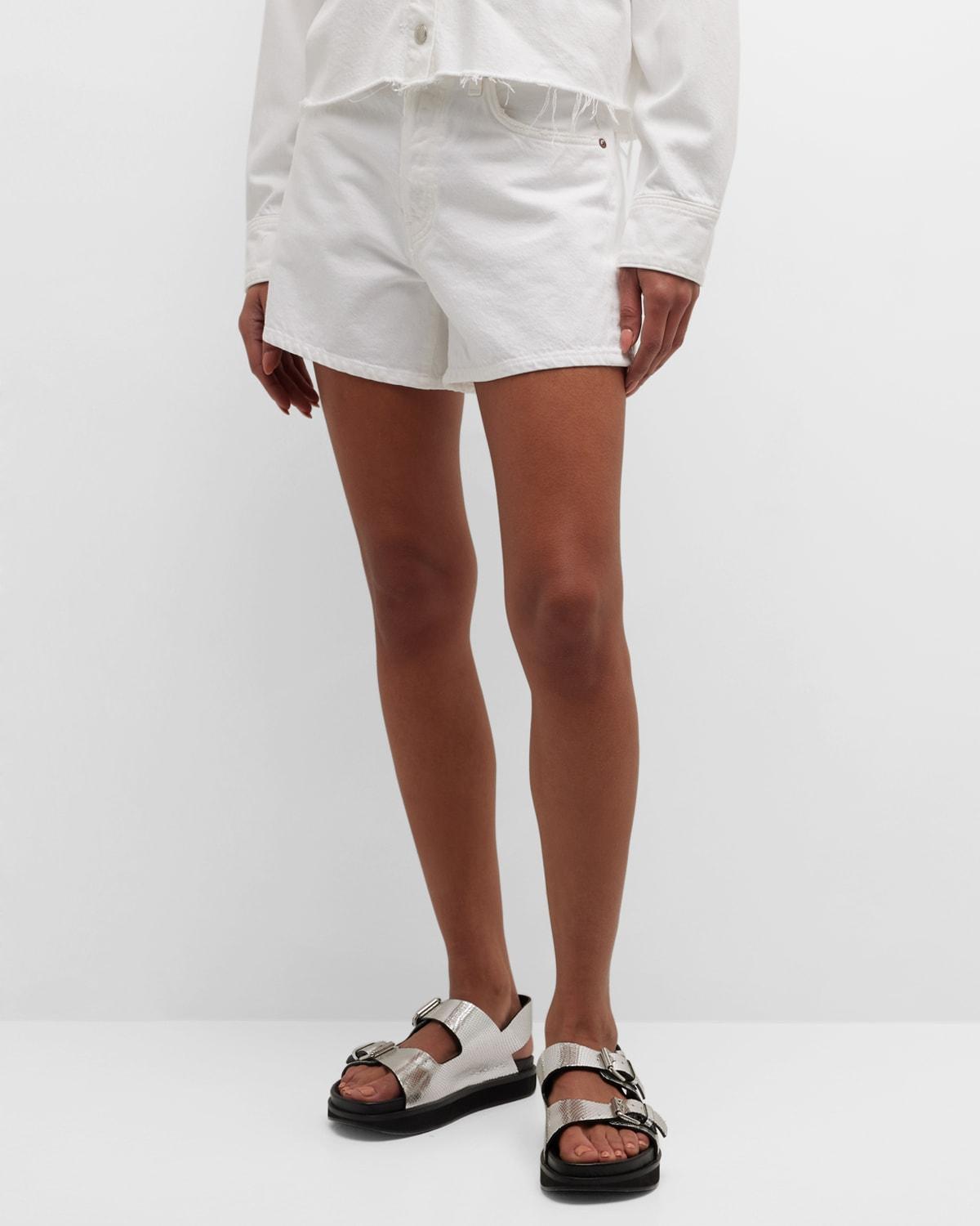 AGOLDE Parker Long Relaxed Organic Cotton Denim Shorts Product Image