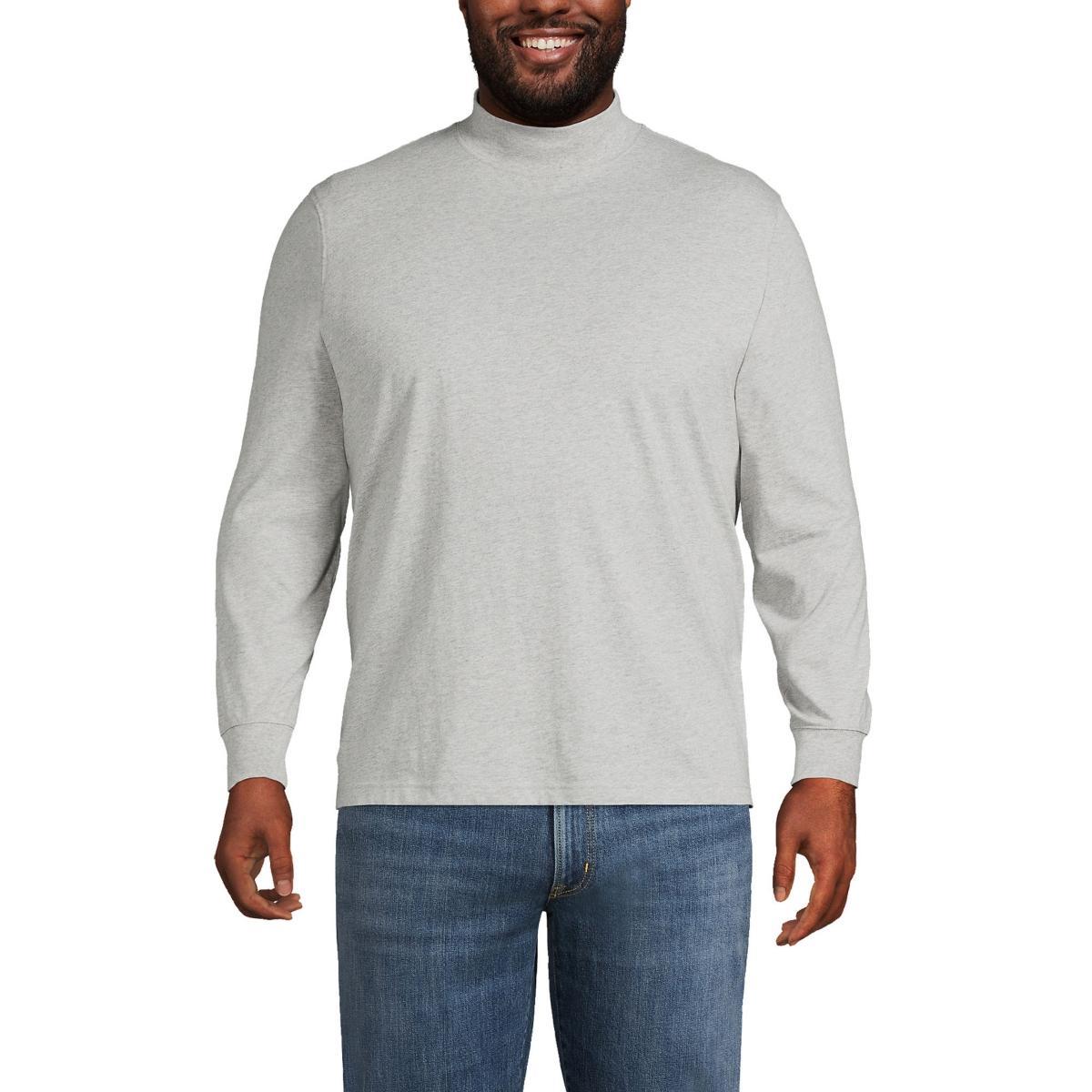 Big & Tall Lands End Super-T Classic-Fit Mock Turtleneck, Mens Product Image