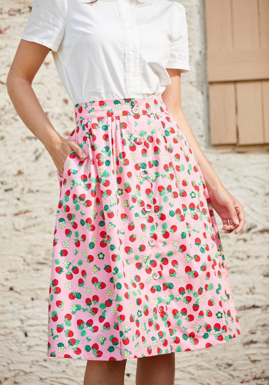 Berries & Blossoms A-Line Skirt Product Image