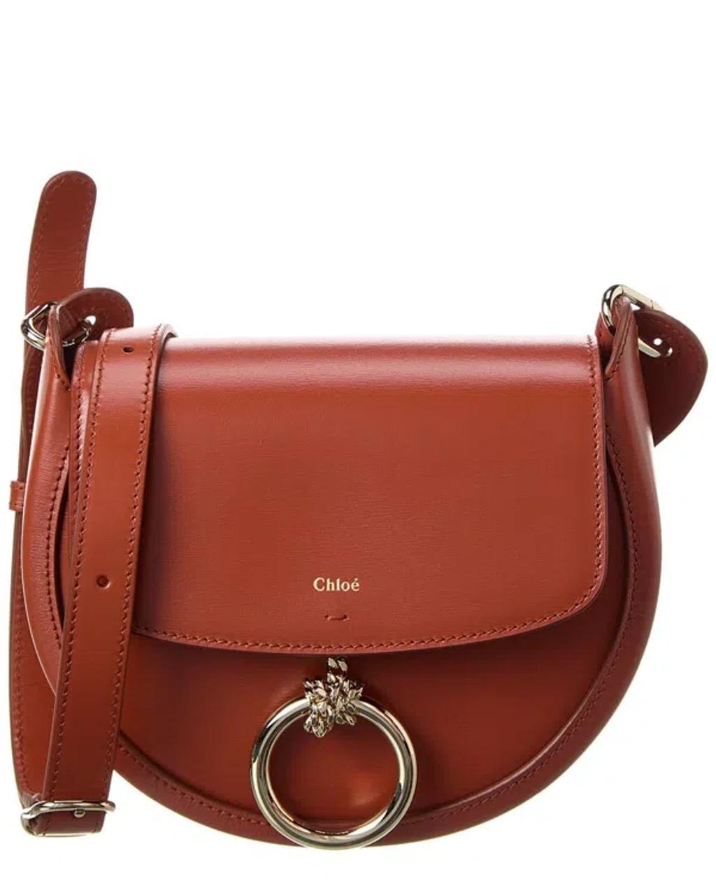 Compact Arlene Leather Crossbody In Brown Product Image