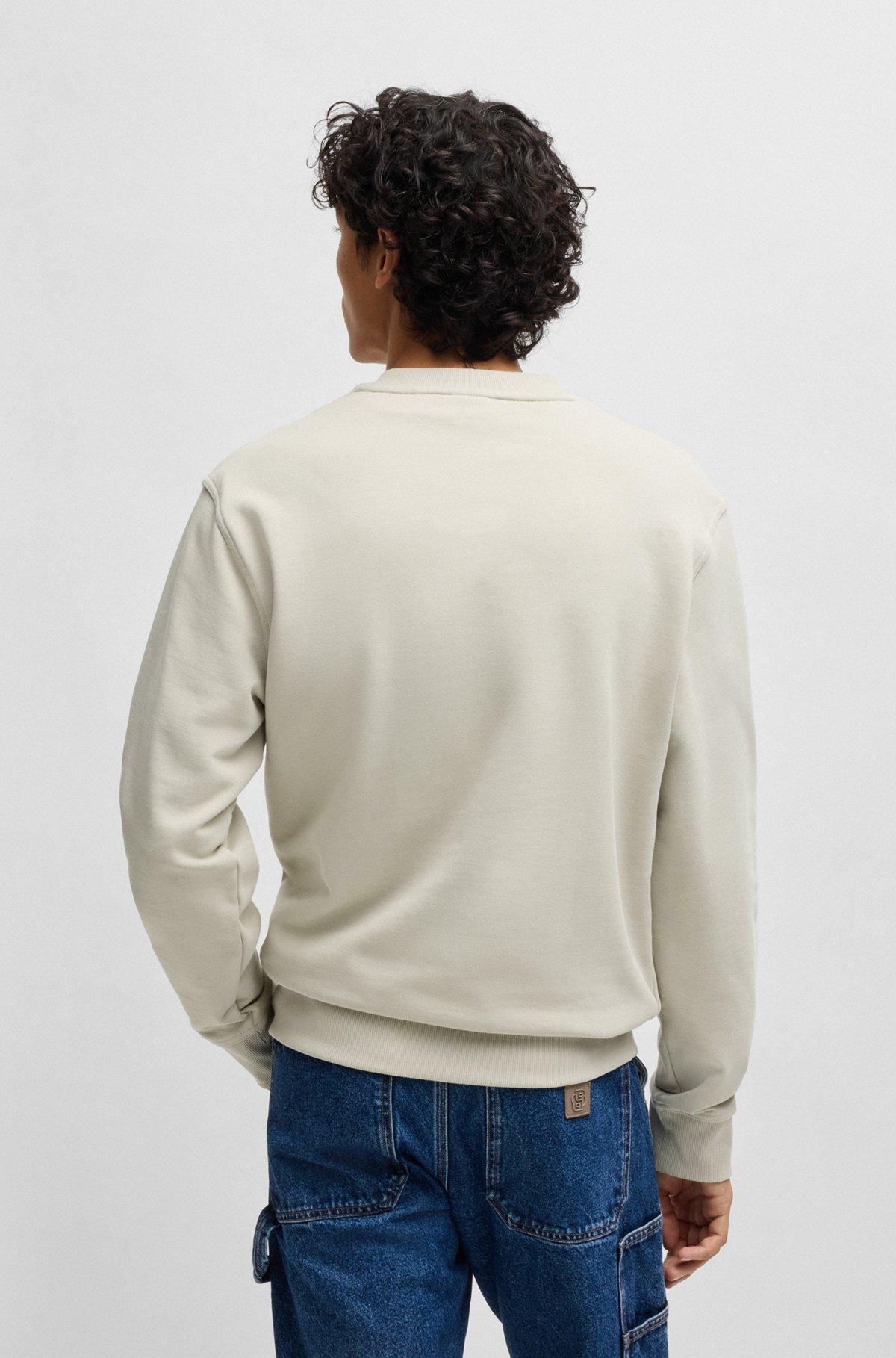 Relaxed-fit cotton-terry sweatshirt with rubber-print logo Product Image