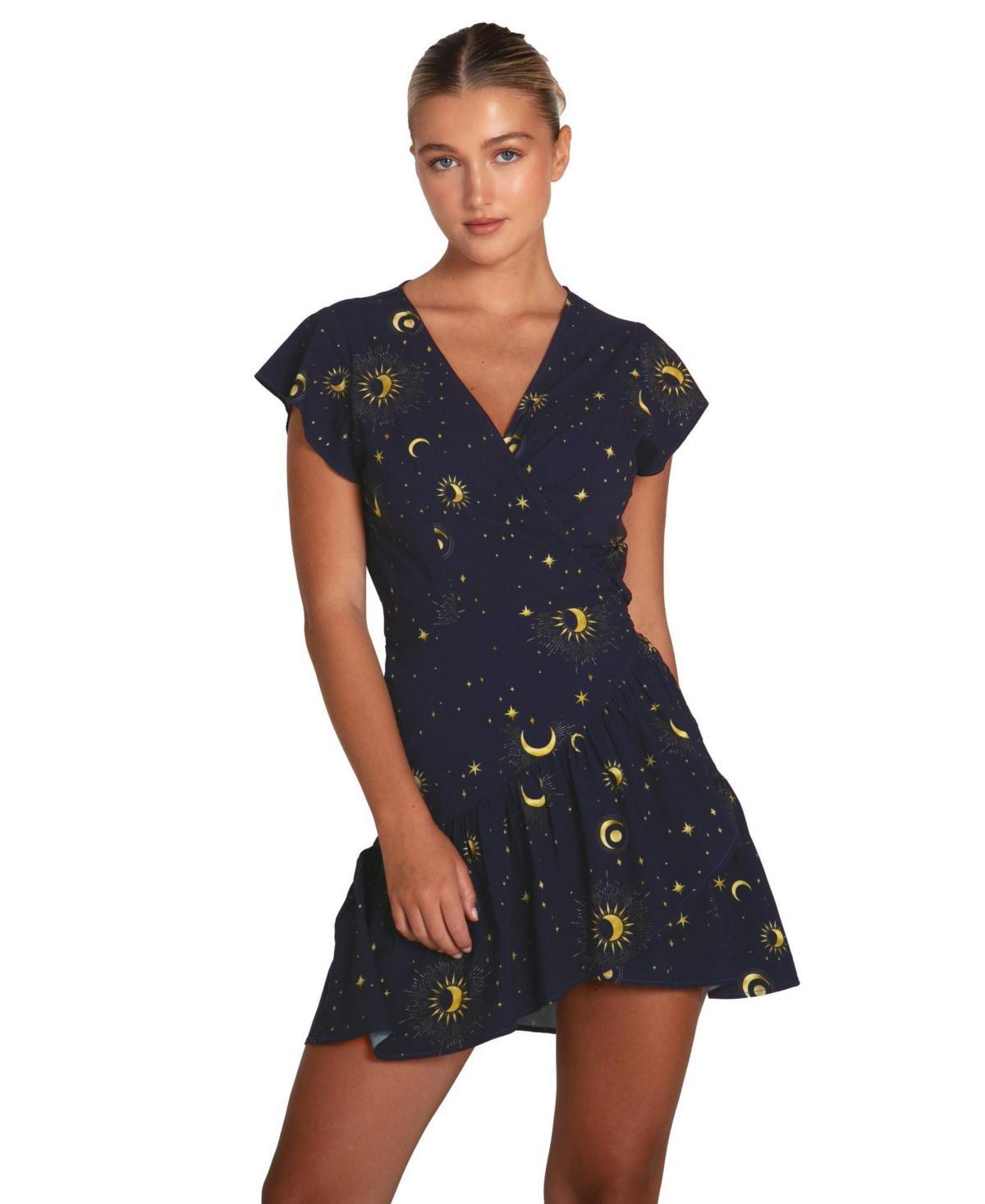 Belle & Bloom Womens Love Shack Mini Wrap Dress - Light Product Image