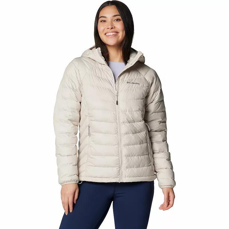 Womens Columbia Powder Lite II Hooded Jacket Dark Grey Product Image