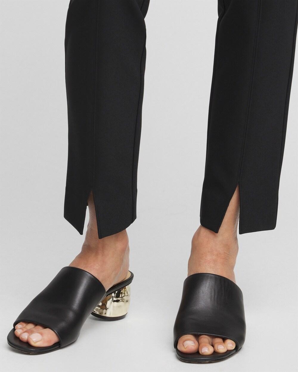 Bi-Stretch Front Seam Slit Ankle Pants Product Image