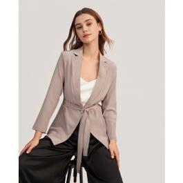 Effortless Chic Silk Blazer For Women Product Image