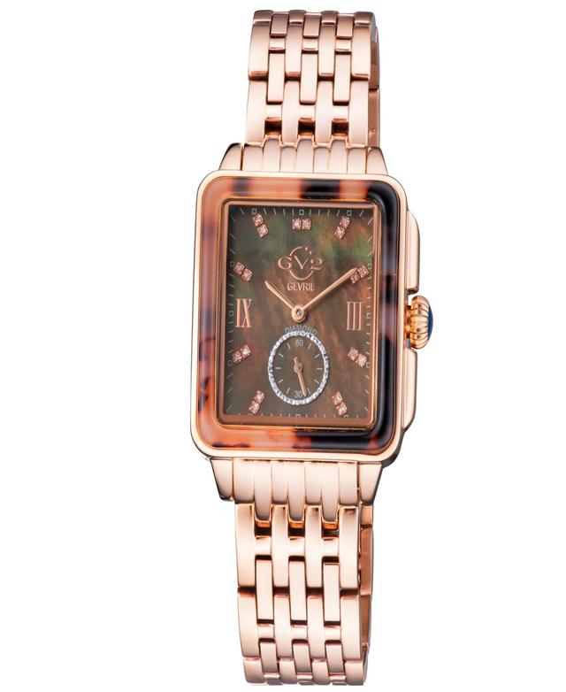 GV2 by Gevril Womens Bari Tortoise Rose Gold-Tone Stainless Steel Watch 34mm Product Image