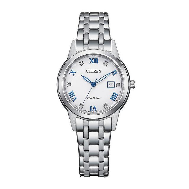 Citizen Womens Eco-Drive Stainless Steel Bracelet Watch White Product Image