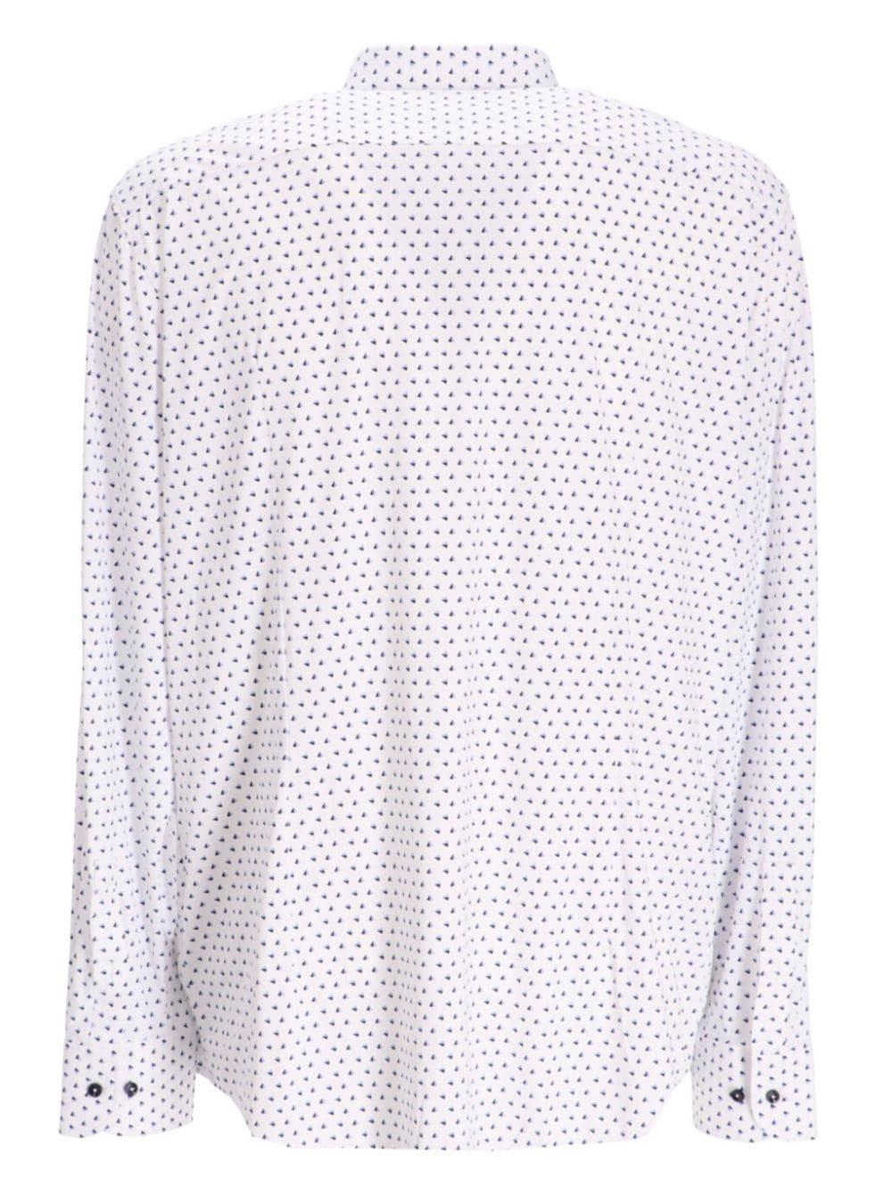 Geometric-printed Recycled Polyamide Shirt In White Product Image