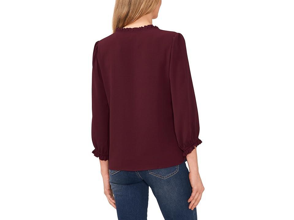 CeCe Ruffle V-Neck Blouse Product Image