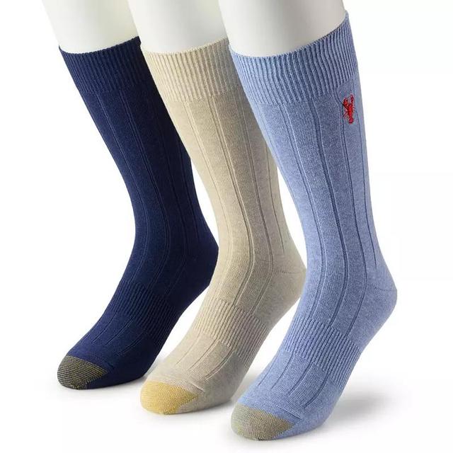 Gold Toe Mens Hampton Embroidered Socks - 3 pk. Product Image