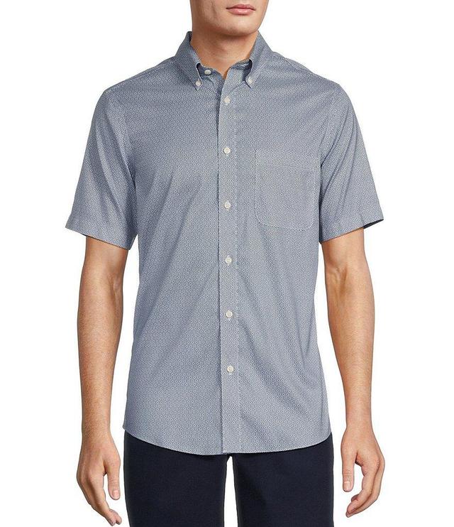 Gold Label Roundtree & Yorke Slim Fit Non-Iron Short Sleeve Circle Print Sport Shirt Product Image