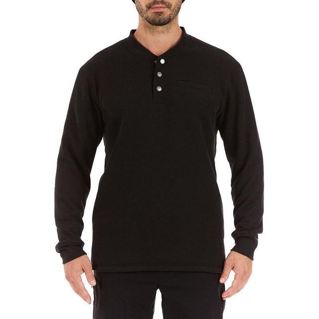 Mens Smiths Workwear Regular-Fit Sherpa Bonded Thermal Henley Pullover Product Image