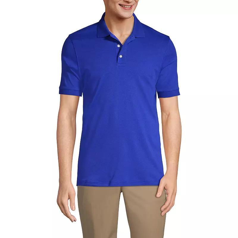 Men's Short Sleeve Interlock Polo Shirt - Lands' End Product Image