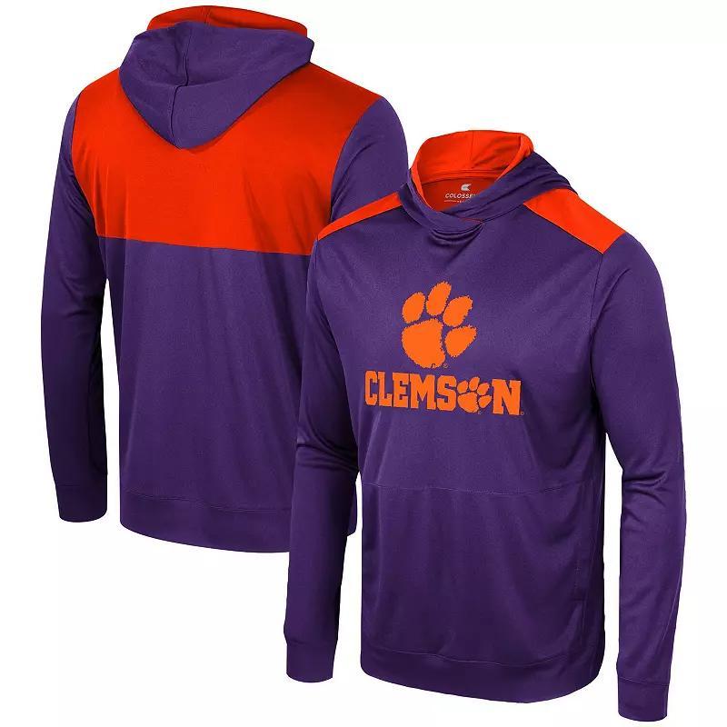 Mens Colosseum Clemson Tigers Warm Up Long Sleeve Hoodie T-Shirt Product Image