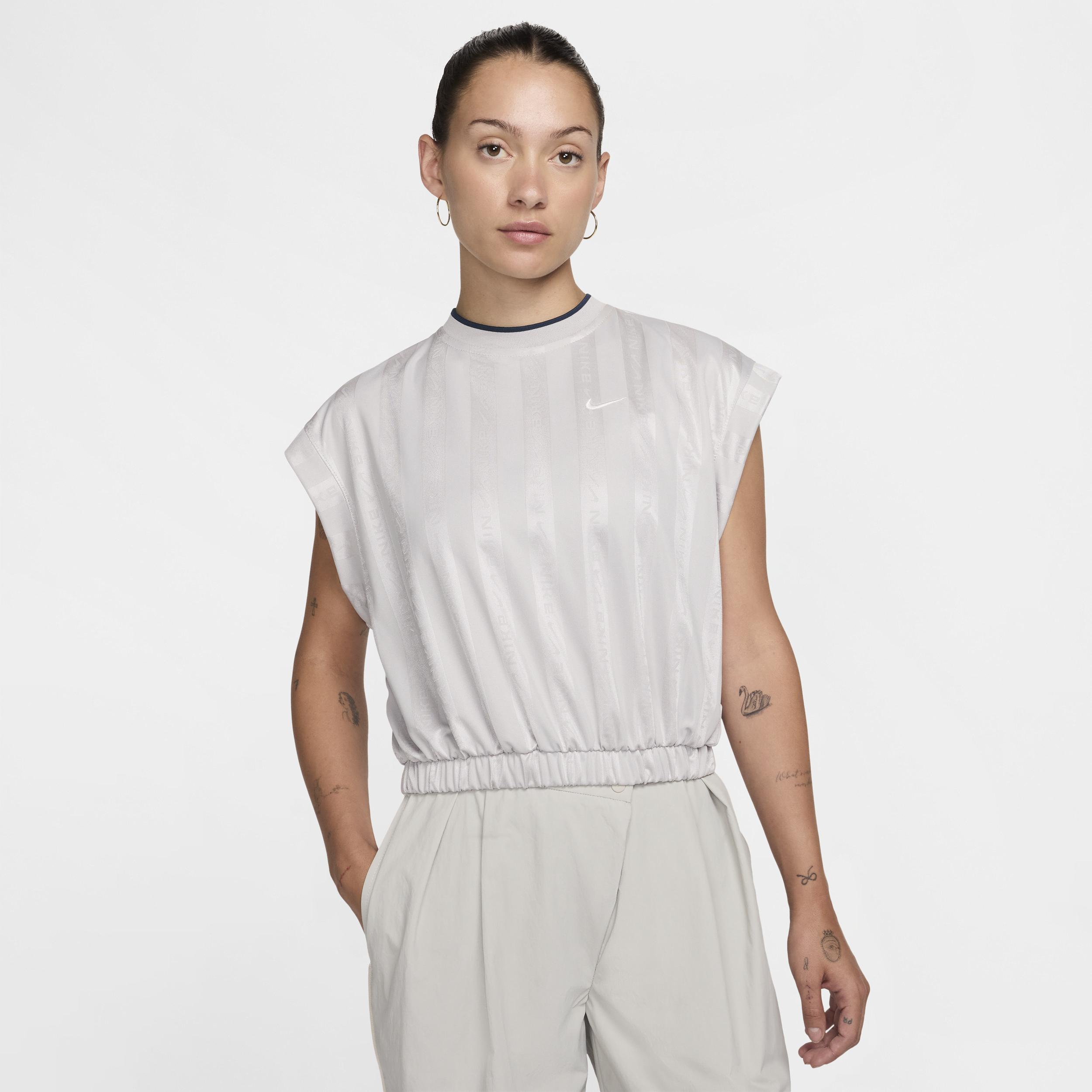 Women's Nike Sportswear Collection Dri-FIT Short-Sleeve Jacquard Jersey Product Image