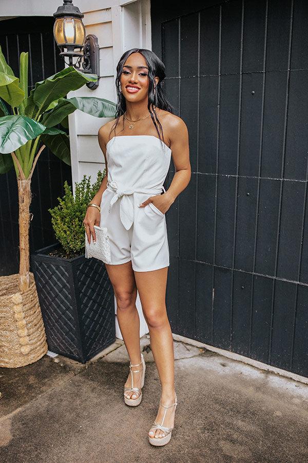 Wine Mixer Romper In Ivory Product Image