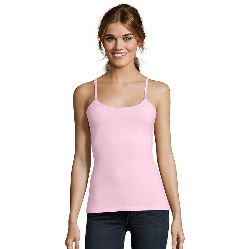 Womens Hanes Stretch Cotton Camisole Blue Product Image