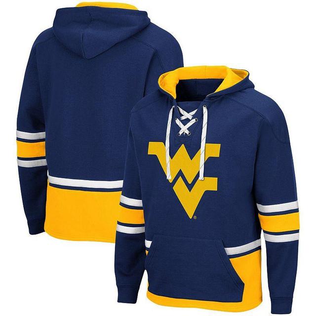 Mens Colosseum West Virginia Mountaineers Lace Up 3.0 Pullover Hoodie Blue Product Image