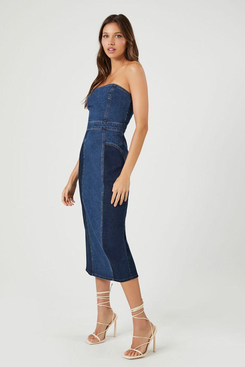 Strapless Denim Midi Dress | Forever 21 Product Image