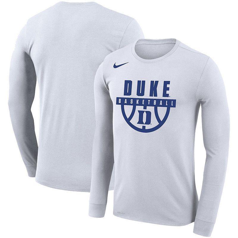 Mens Nike Duke Blue Devils Basketball Drop Legend Long Sleeve Performance T-Shirt Product Image