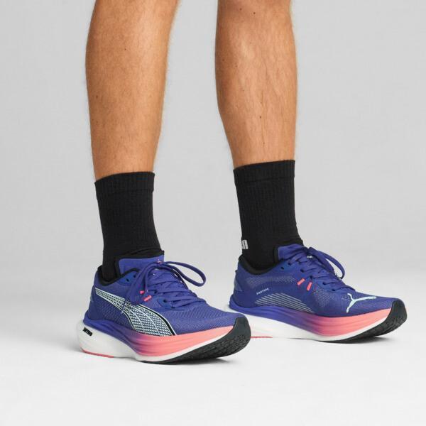 PUMA Deviate NITROâ¢ 3 Men's Running Shoes in Lapis Lazuli/Sunset Glow Product Image