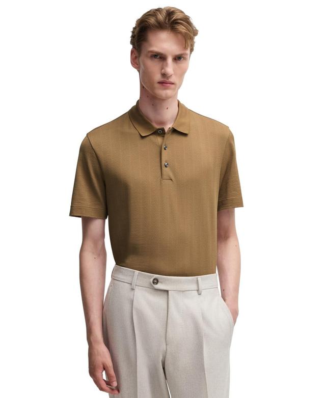 Boss by Hugo Boss Mens Herringbone-Jacquard Polo Product Image