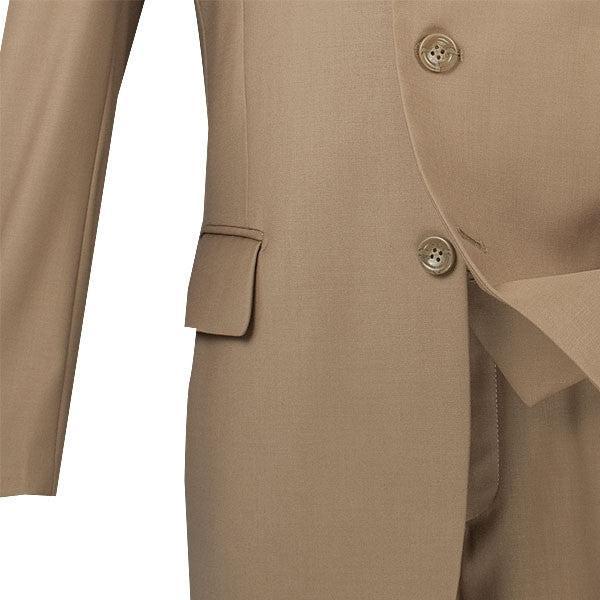 Avalon Collection - Regular Fit Men's Suit 3 Button 3 Piece Khaki Product Image