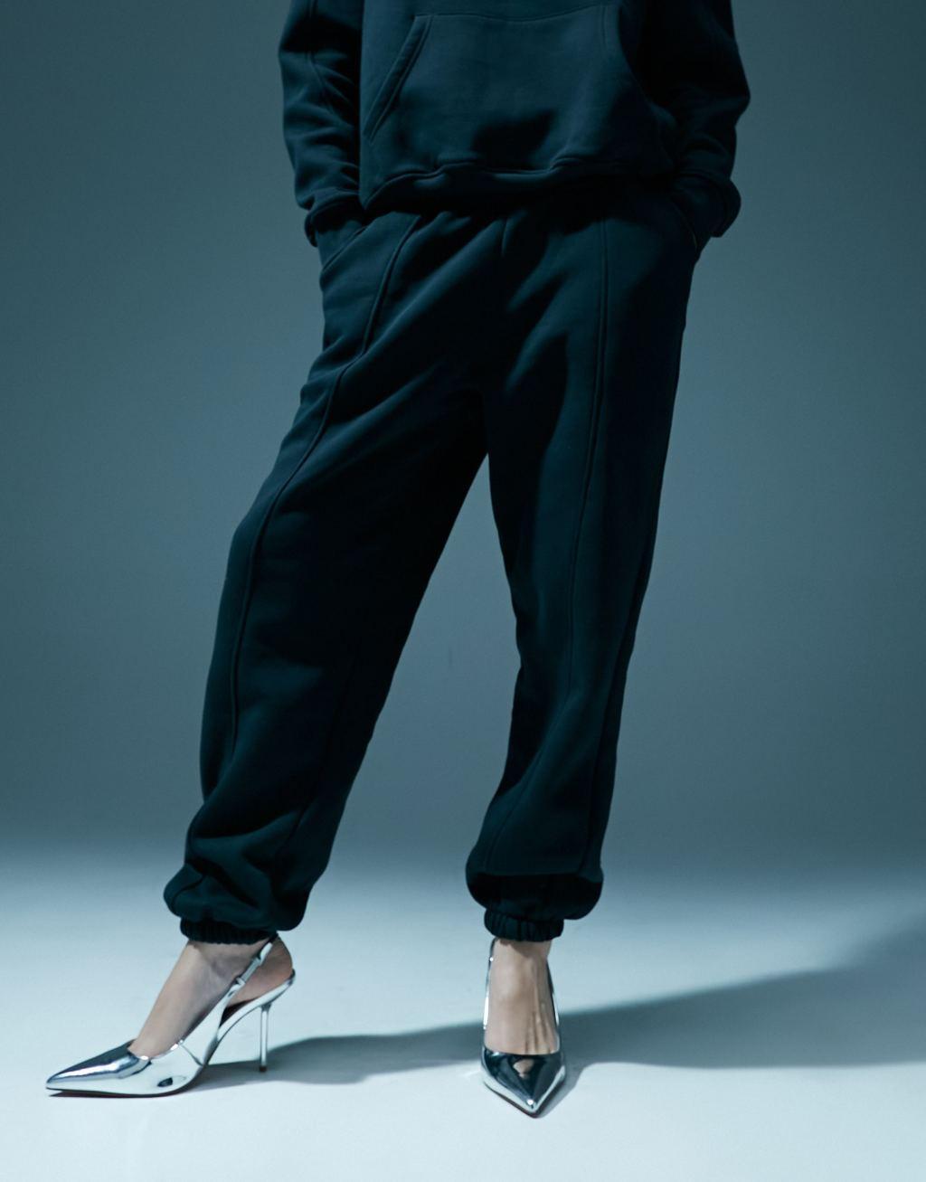 Murci saint motif sweatpants in washed black - part of a set Product Image