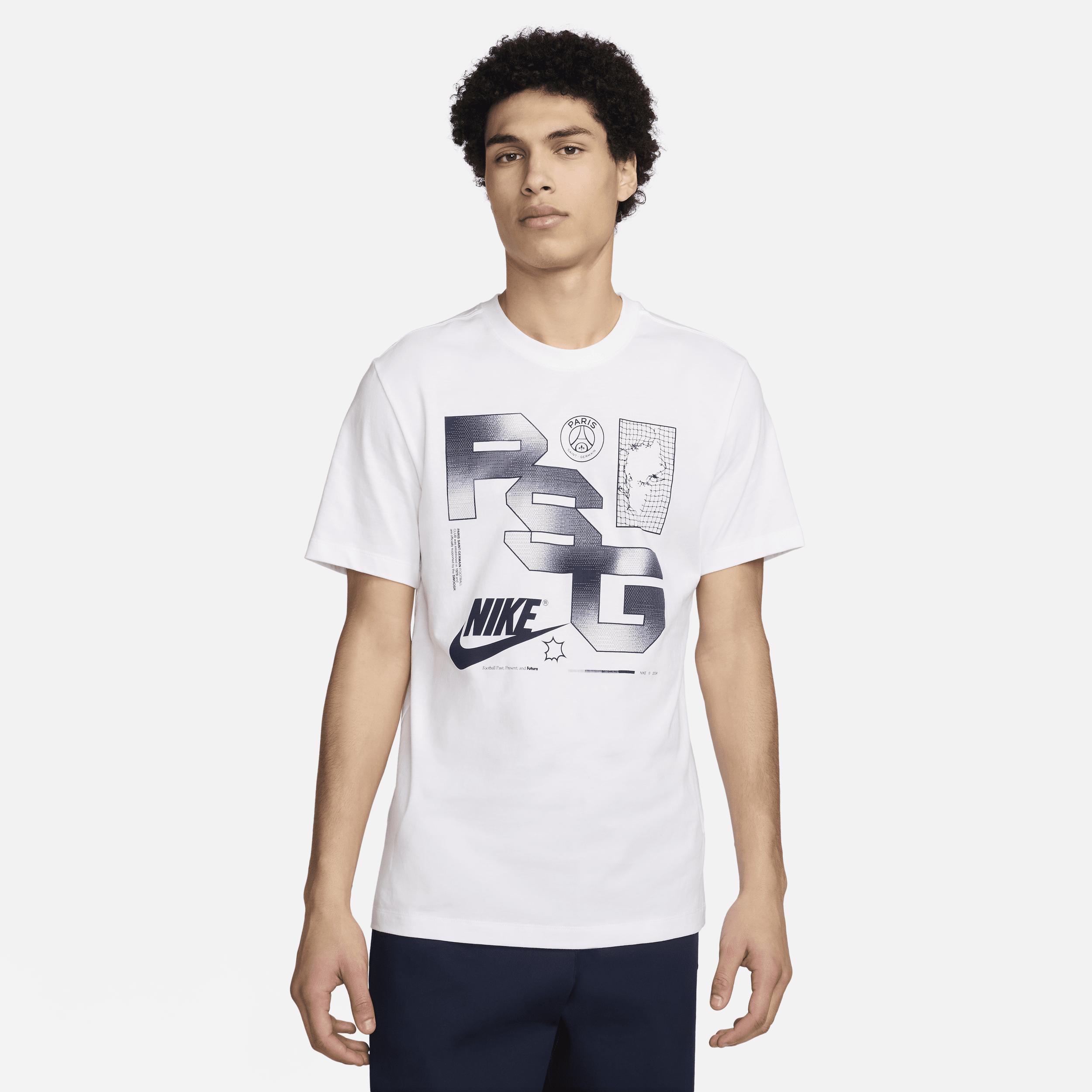 Nike Mens White Paris Saint-Germain Futura T-Shirt Product Image