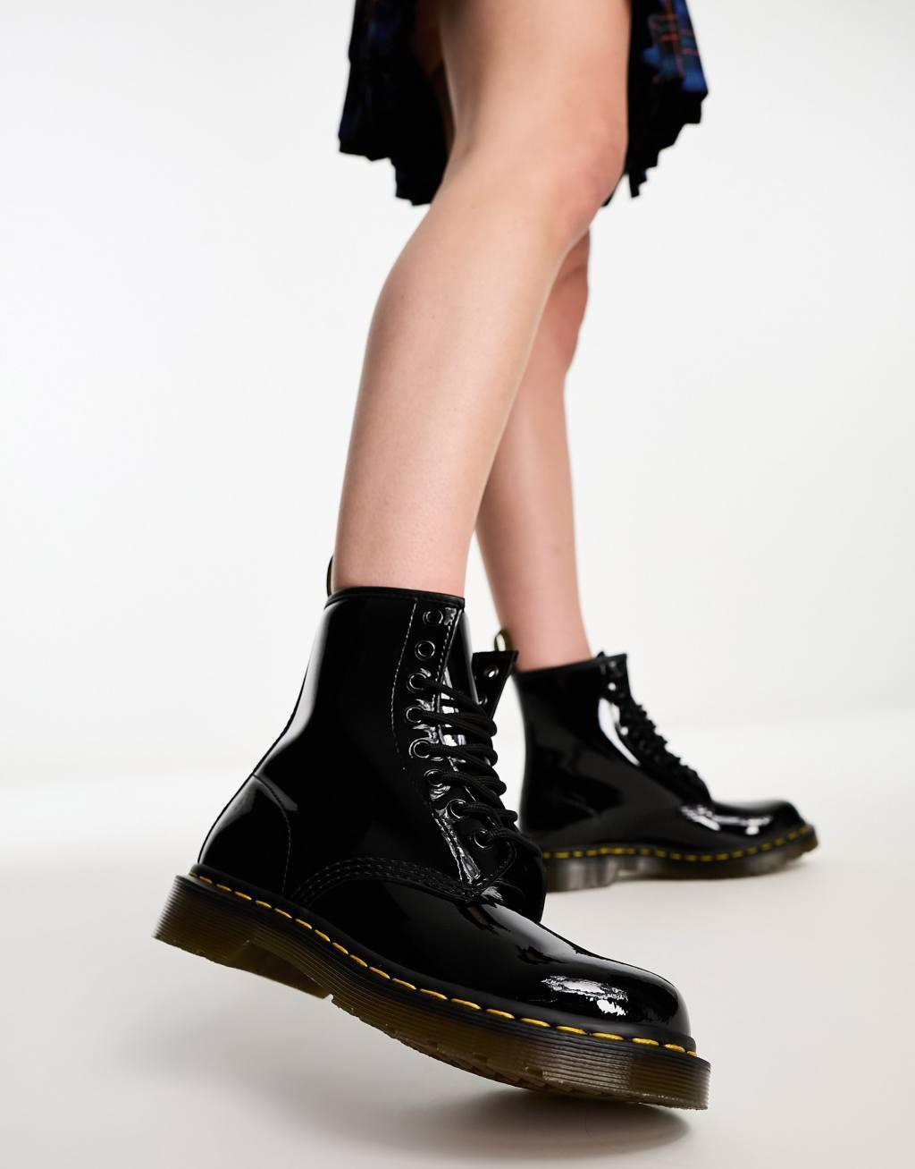 1460 Womens Patent Leather Lace Up Boots Product Image