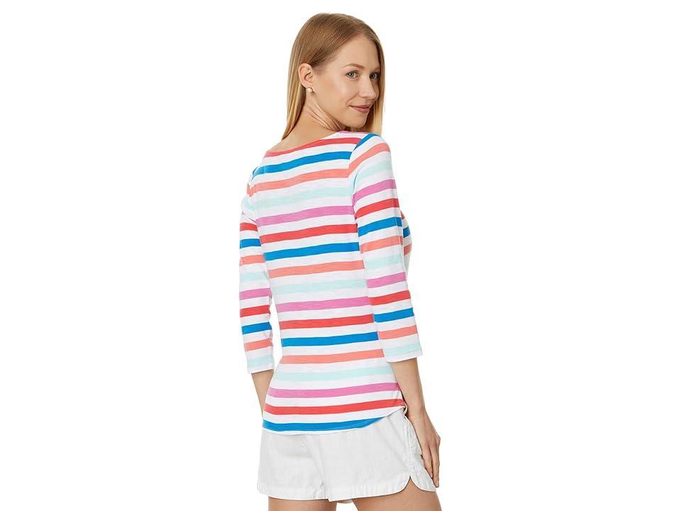 Tommy Bahama Ashby Isles Boardwalk Stripe Tee Canal) Women's Clothing Product Image