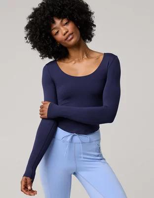 OFFLINE By Aerie Real Me Long Sleeve Scoop T-Shirt Product Image